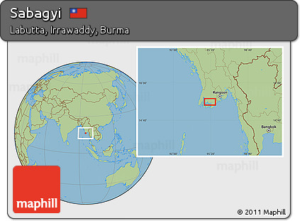 Savanna Style Location Map of Sabagyi