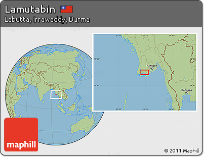 Savanna Style Location Map of Lamutabin