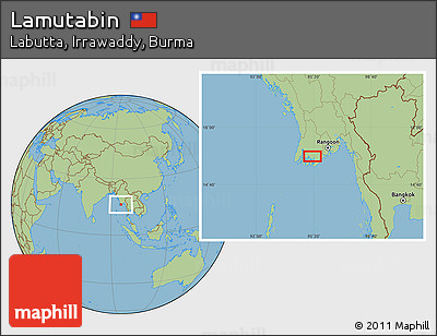 Savanna Style Location Map of Lamutabin