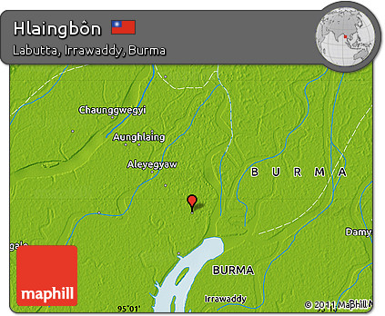 Physical Map of Hlaingbôn