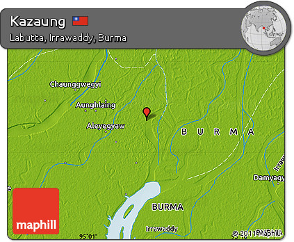 Physical Map of Kazaung
