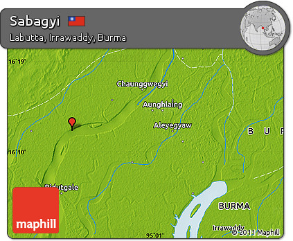 Physical Map of Sabagyi