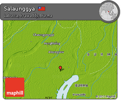 Physical Map of Salaunggya