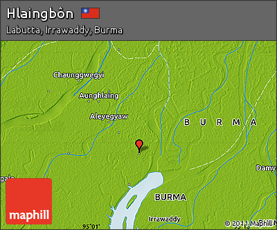 Physical Map of Hlaingbôn