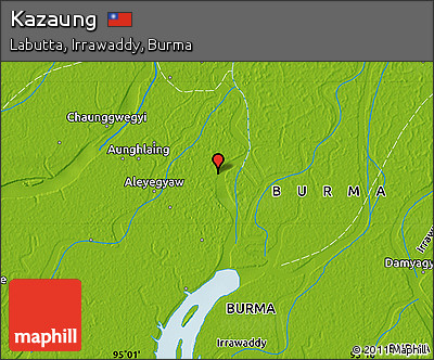 Physical Map of Kazaung