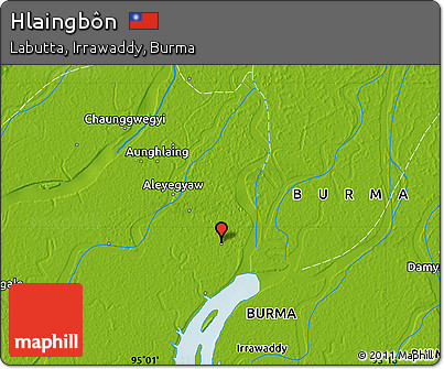 Physical Map of Hlaingbôn