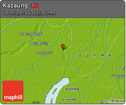Physical Map of Kazaung