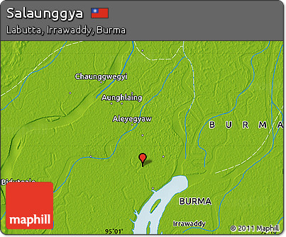 Physical Map of Salaunggya