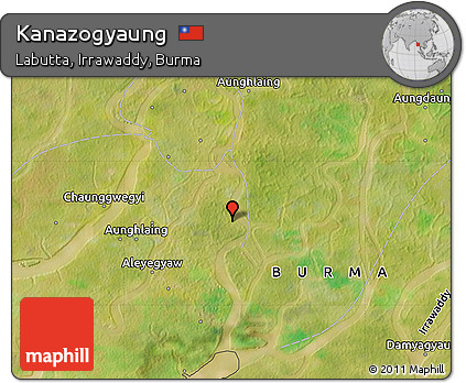 Satellite Map of Kanazogyaung