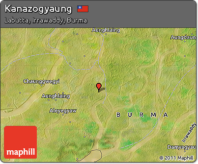 Satellite Map of Kanazogyaung