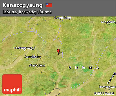 Satellite Map of Kanazogyaung