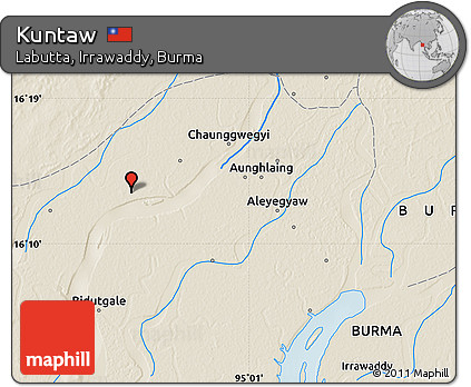 Shaded Relief Map of Kuntaw