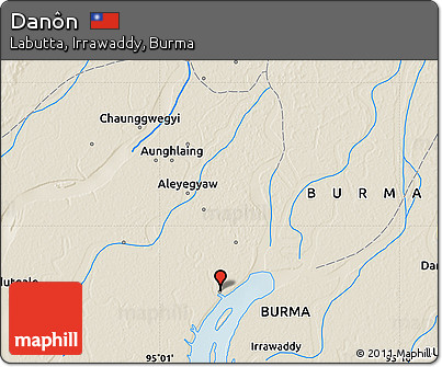Shaded Relief Map of Danôn