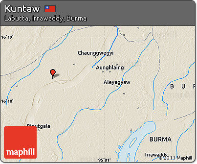 Shaded Relief Map of Kuntaw