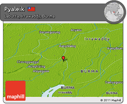 Physical Panoramic Map of Pyaleik