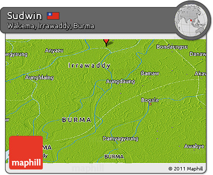 Physical Panoramic Map of Sudwin