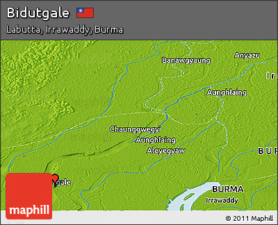 Physical Panoramic Map of Bidutgale
