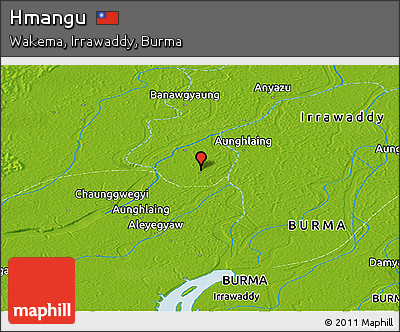 Physical Panoramic Map of Hmangu