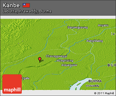Physical Panoramic Map of Kanbe