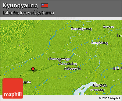 Physical Panoramic Map of Kyungyaung