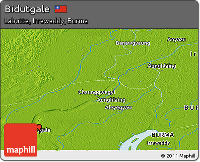 Physical Panoramic Map of Bidutgale