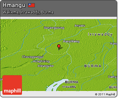Physical Panoramic Map of Hmangu