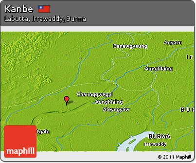 Physical Panoramic Map of Kanbe