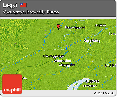 Physical Panoramic Map of Legyi