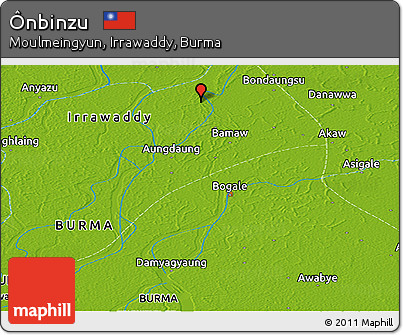 Physical Panoramic Map of Ônbinzu