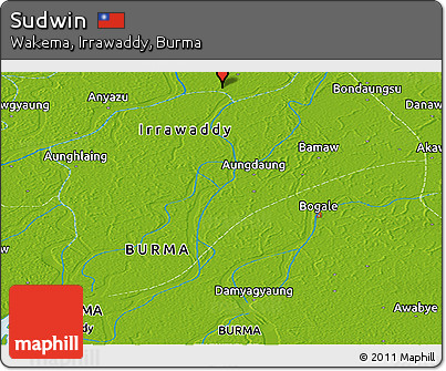 Physical Panoramic Map of Sudwin
