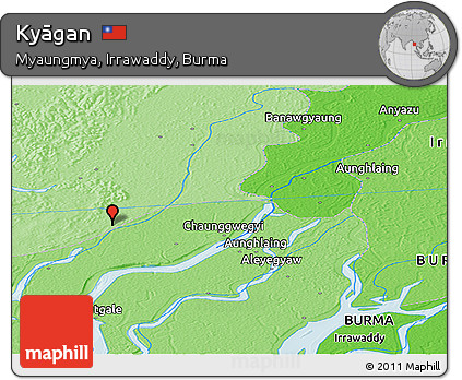 Political Panoramic Map of Kyāgan