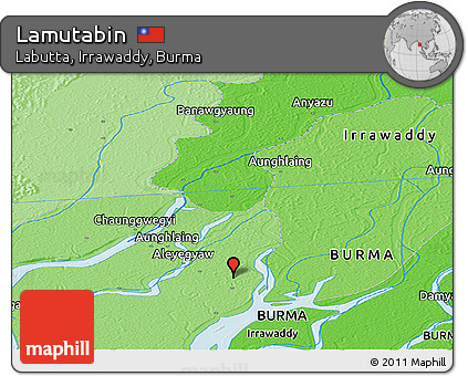 Political Panoramic Map of Lamutabin