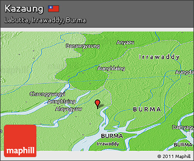 Political Panoramic Map of Kazaung
