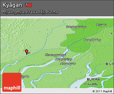 Political Panoramic Map of Kyāgan