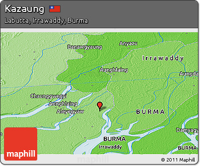 Political Panoramic Map of Kazaung