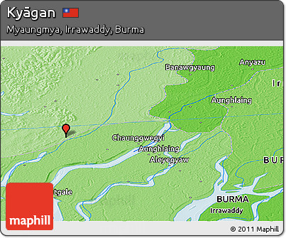 Political Panoramic Map of Kyāgan