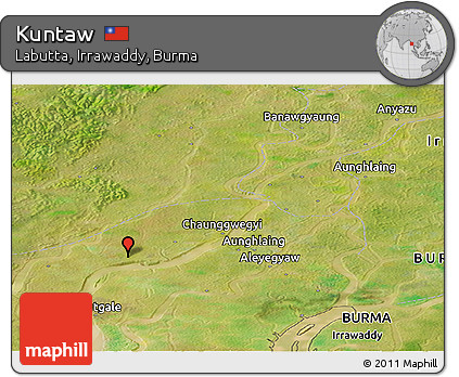 Satellite Panoramic Map of Kuntaw