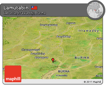 Satellite Panoramic Map of Lamutabin