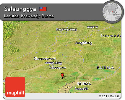 Satellite Panoramic Map of Salaunggya