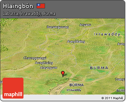 Satellite Panoramic Map of Hlaingbôn