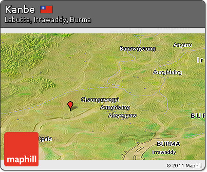 Satellite Panoramic Map of Kanbe
