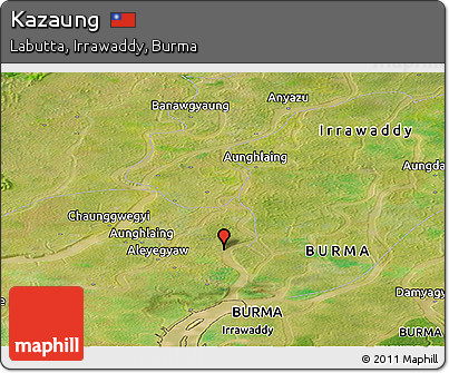 Satellite Panoramic Map of Kazaung