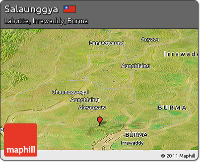 Satellite Panoramic Map of Salaunggya