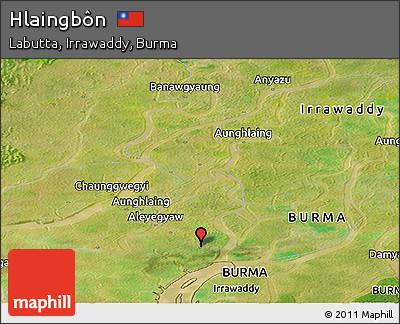 Satellite Panoramic Map of Hlaingbôn