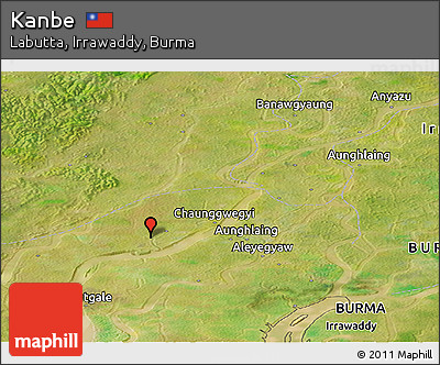 Satellite Panoramic Map of Kanbe
