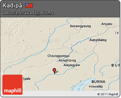 Shaded Relief Panoramic Map of Kadipā