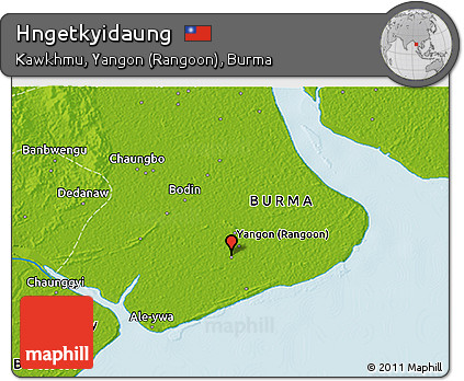 Physical 3D Map of Hngetkyidaung