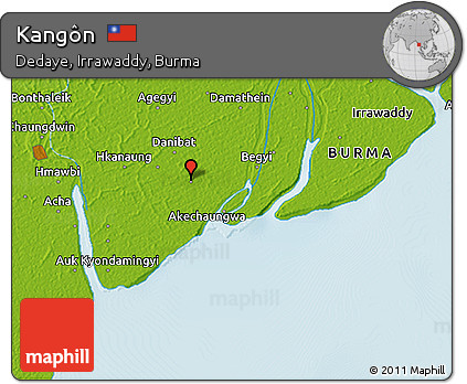 Physical 3D Map of Kangôn