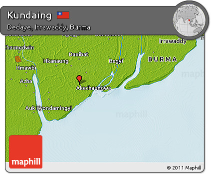 Physical 3D Map of Kundaing