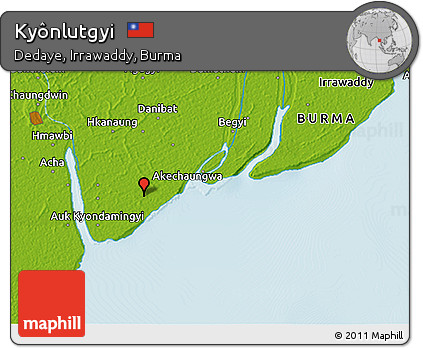 Physical 3D Map of Kyônlutgyi